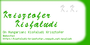 krisztofer kisfaludi business card